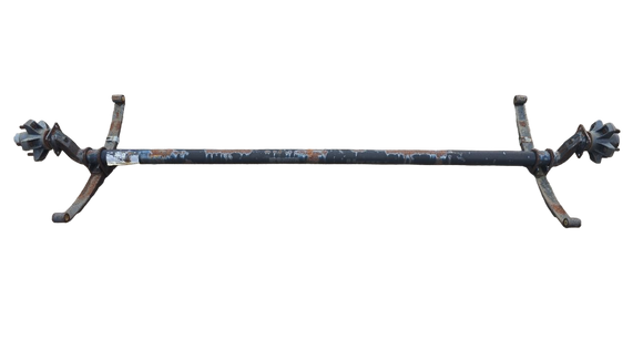 Old New Stock – 73″ HF x 58″ SC, 3,500 lb Spring-Suspension Trailer Axle (5-on-4.5 Bolt Pattern)