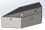Black Steel Checkerplate Pumpbox with divider & hydraulic cutout for Dump Trailers