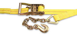 30' Ratchet Strap Assembly with Chain Anchor