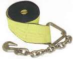 3" Winch Strap With Chain Hook